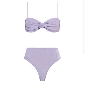 TRIANGL purple high rise bikini set sz S/L